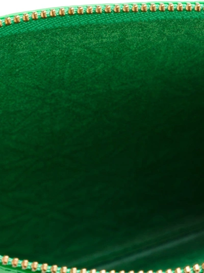 Shop Comme Des Garçons Embossed Leather Wallet In Green