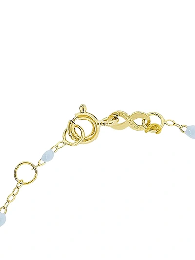 Shop Gigi Clozeau 14kt Gold Classic Gigi Bracelet In Yg/bblu