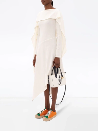 Shop Jw Anderson Mini Belt Tote Bag In White
