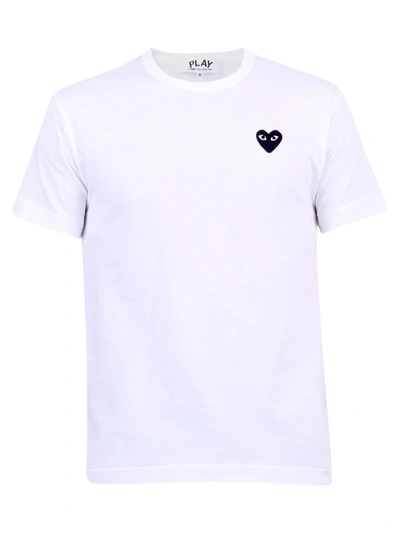 Shop Comme Des Garçons Play Embroidered T-shirt In White