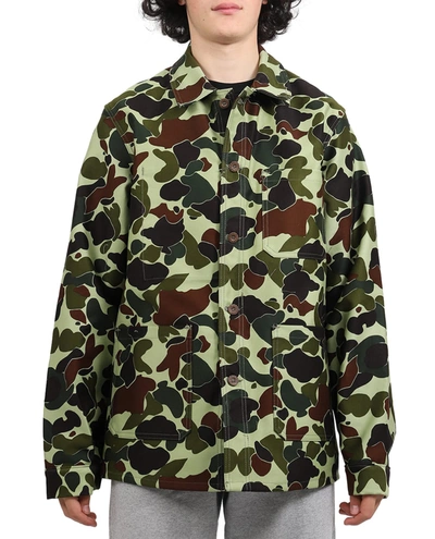 Shop Junya Watanabe Eye Camouflage Jacket In Verde/marrone