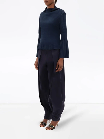 Shop Jw Anderson High-waisted Tapered Trousers In Blue