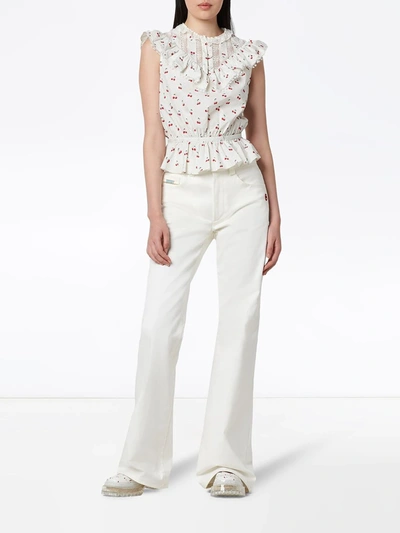 Marc Jacobs The Ivory Cherry Victorian Top In White | ModeSens