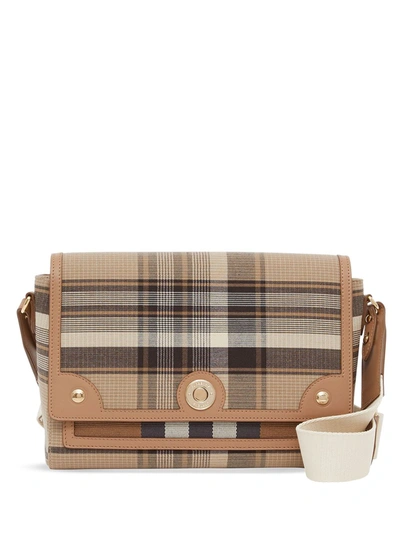 Shop Burberry Note Crossbody Bag In Brown