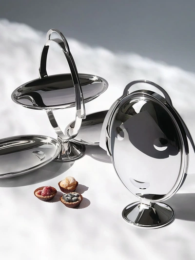Alessi Anna Gong Folding Stainless Steel Cake Stand In Silver
