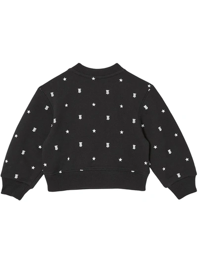 Shop Burberry All-over Logo-print Sweatshirt Set In Black