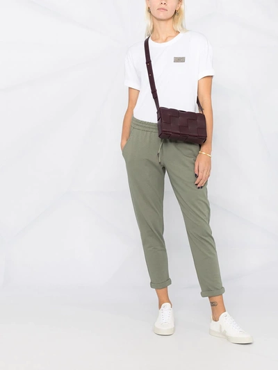 Shop Brunello Cucinelli Cropped Track Pants In Green