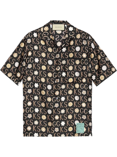 Shop Gucci X Ken Scott Logo-print Shirt In Black