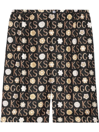 Shop Gucci X Ken Scott Knee-length Shorts In Black