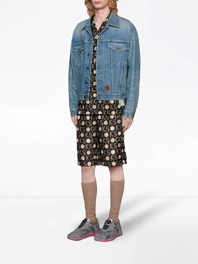 Shop Gucci X Ken Scott Knee-length Shorts In Black