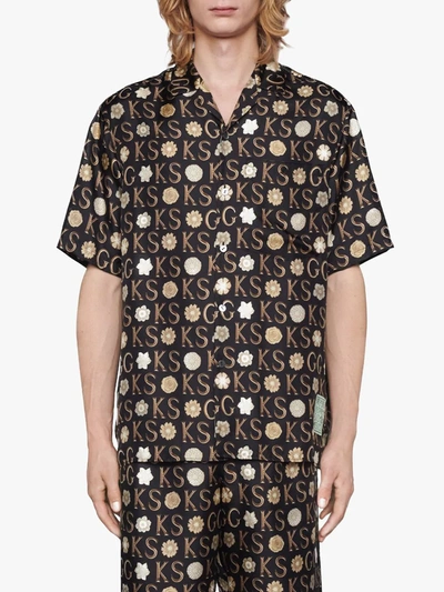 Shop Gucci X Ken Scott Logo-print Shirt In Black