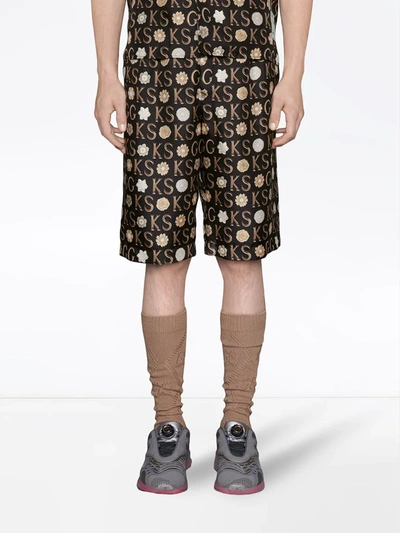 Shop Gucci X Ken Scott Knee-length Shorts In Black