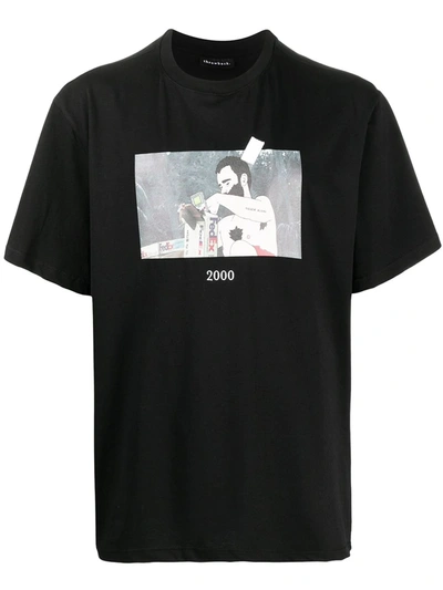 Shop Throwback Fedex Graphic Print T-shirt In Black