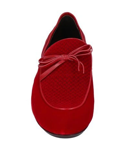 Shop Bottega Veneta Loafers In Red