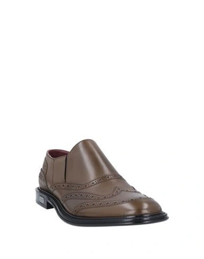 Shop Dolce & Gabbana Loafers In Military Green