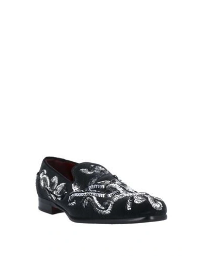 Shop Dolce & Gabbana Man Loafers Steel Grey Size 7.5 Cotton
