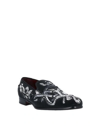 Dolce & Gabbana Black Silver Sequined Loafers Men Dress Shoes In Grey