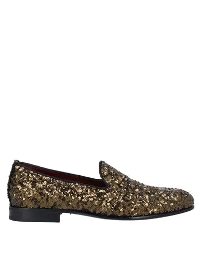 Shop Dolce & Gabbana Loafers In Bronze