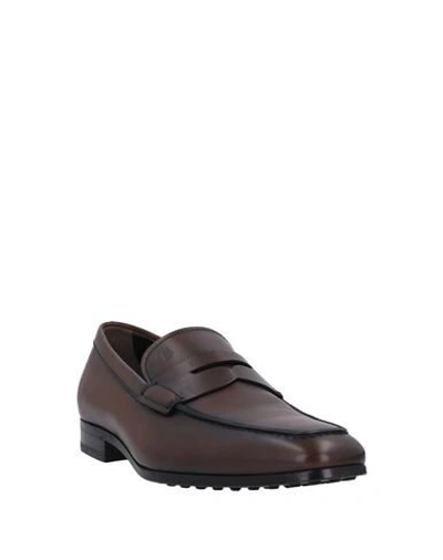 Tod's Classic Logo Stamped Loafers In Brown