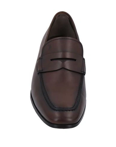 Tod's Classic Logo Stamped Loafers In Brown