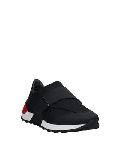 Shop Alberto Guardiani Man Sneakers Black Size 8 Textile Fibers, Soft Leather