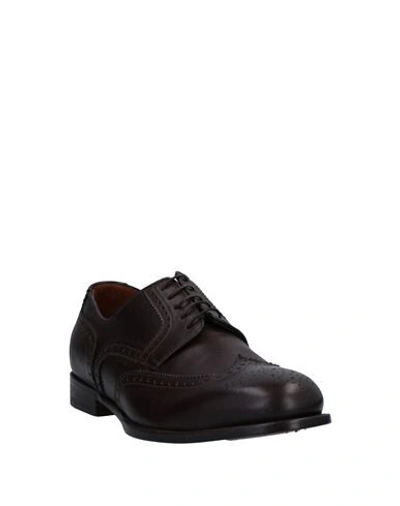 Shop A.testoni Laced Shoes In Dark Brown