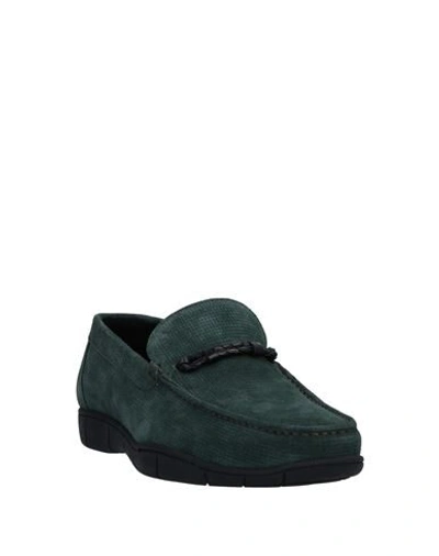 Shop A.testoni Loafers In Dark Green