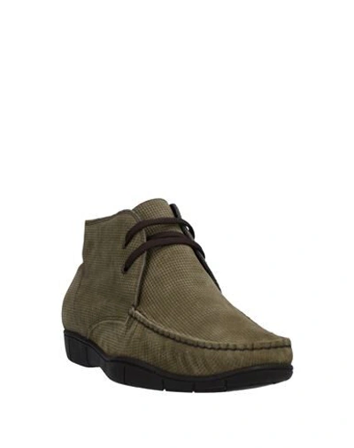 Shop A.testoni Ankle Boots In Military Green