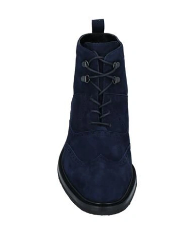 Shop A.testoni Ankle Boots In Dark Blue