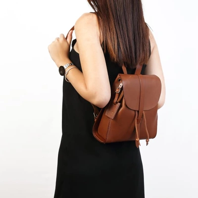 Shop The Dust Company Mod 130 Backpack In Cuoio Brown