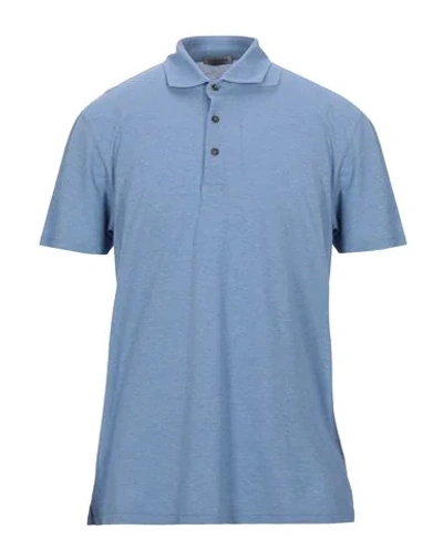 Shop Vengera Polo Shirts In Sky Blue