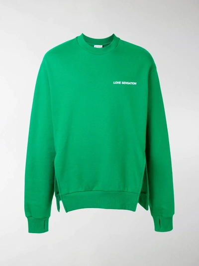 Shop Honey Fucking Dijon Love Sensation Sweatshirt In Green