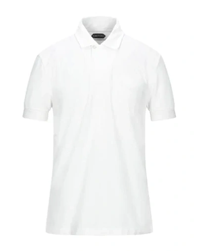 Shop Tom Ford Polo Shirts In Ivory