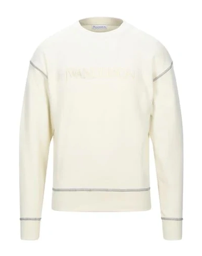 Shop Jw Anderson Sweatshirts In Ivory