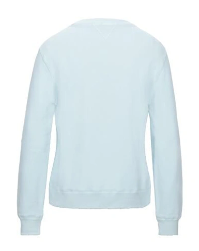 Shop Lanvin Sweatshirts In Sky Blue