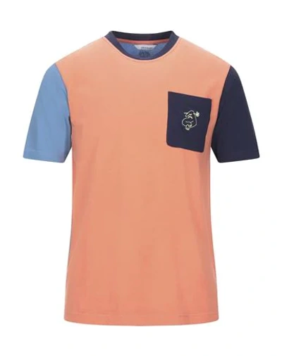 Shop Band Of Outsiders T-shirts In Salmon Pink