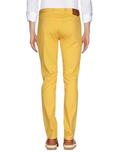 Shop Pt Torino Man Pants Yellow Size 30 Cotton, Elastane