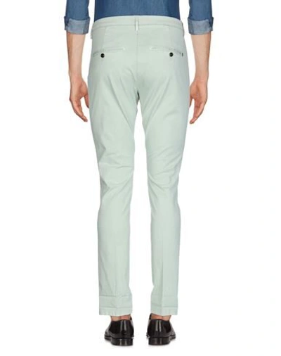 Shop Dondup Man Pants Light Green Size 31 Cotton, Elastane