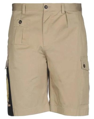 Dolce & Gabbana Man Shorts & Bermuda Shorts Sand Size 40 Cotton, Elastane In Beige