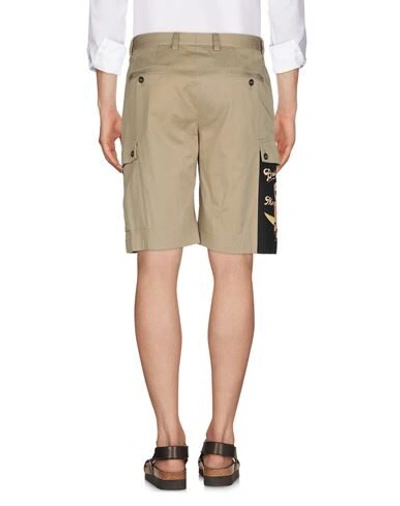 Dolce & Gabbana Man Shorts & Bermuda Shorts Sand Size 40 Cotton, Elastane In Beige