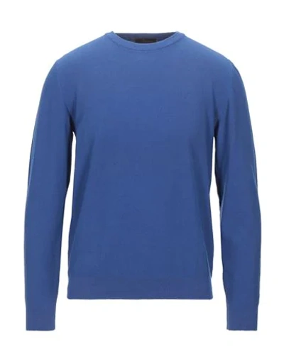 Shop Altea Man Sweater Blue Size S Cotton
