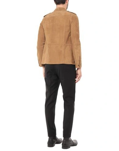 Shop Saint Laurent Jackets In Camel