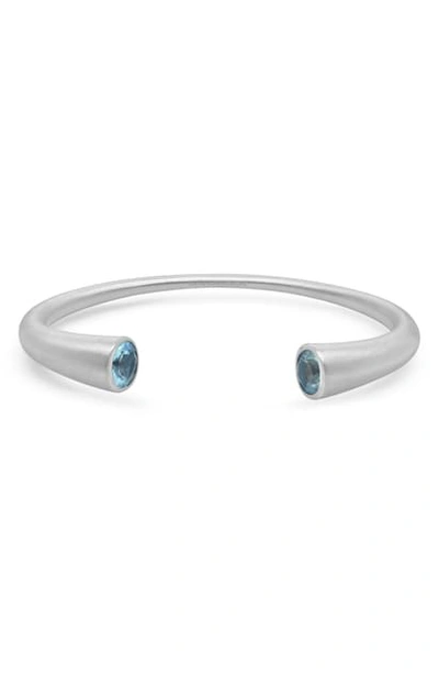 Shop Dean Davidson Signature Twin Cuff Bracelet In Blue Topaz/silver