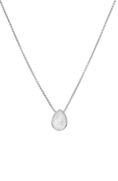Shop Dean Davidson Mini Teardrop Pendant Necklace In Moonstone/silver