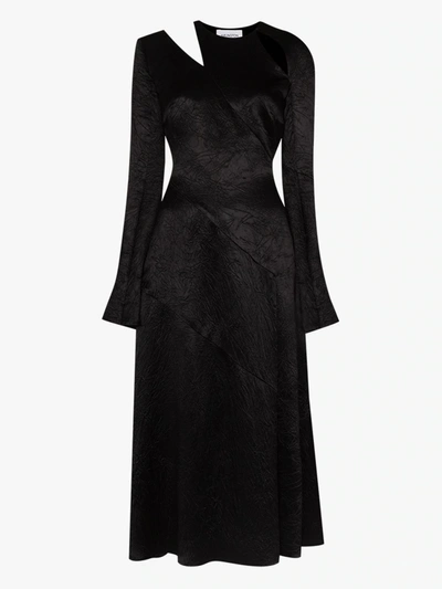 Shop 16arlington Ursina Cutout Midi Dress In Black