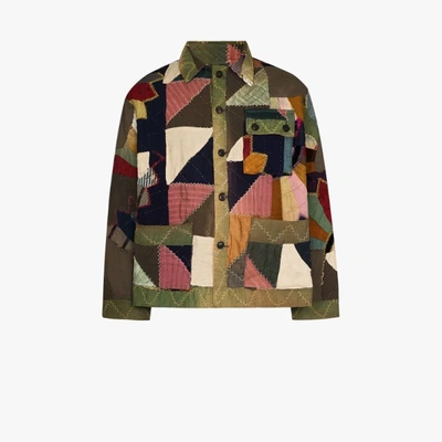 Shop Bode One Of A Kind Patchwork Jacket In Multicolour