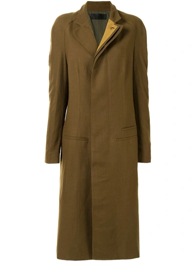 Shop Haider Ackermann Stand-up Collar Coat In Brown
