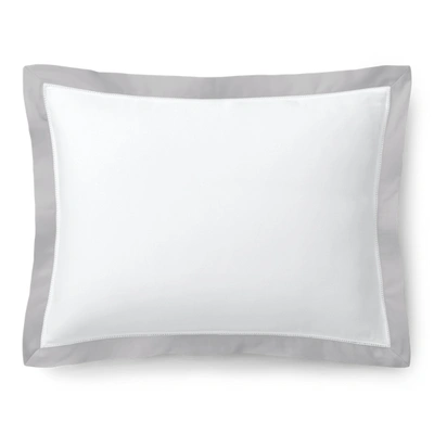 Shop Ralph Lauren Organic Sateen Border Pillow In Platinum