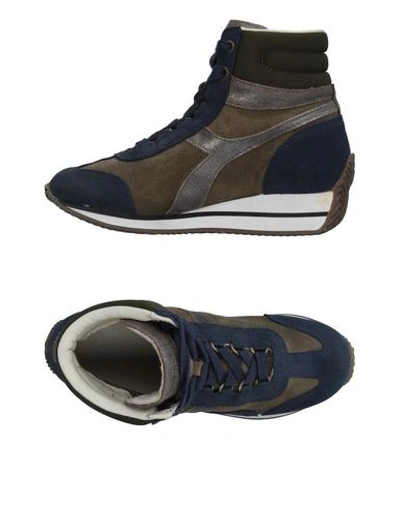 Shop Diadora Sneakers In Dark Blue