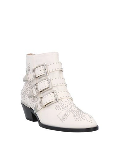 Shop Chloé Ankle Boots In Ivory